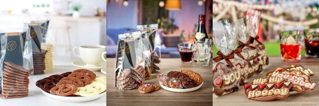 Chocoladegeschenken van Van Ham in verschillende verpakkingen