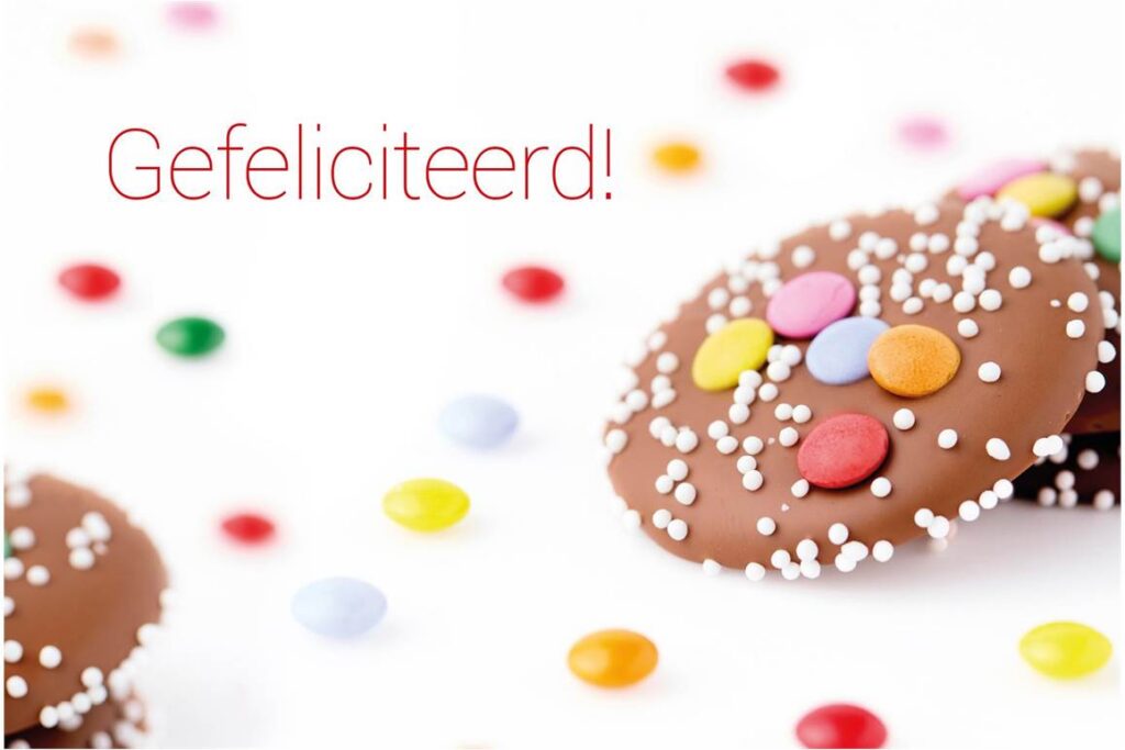 Wenskaart "Gefeliciteerd"
